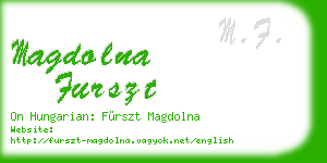 magdolna furszt business card